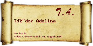 Tódor Adelina névjegykártya